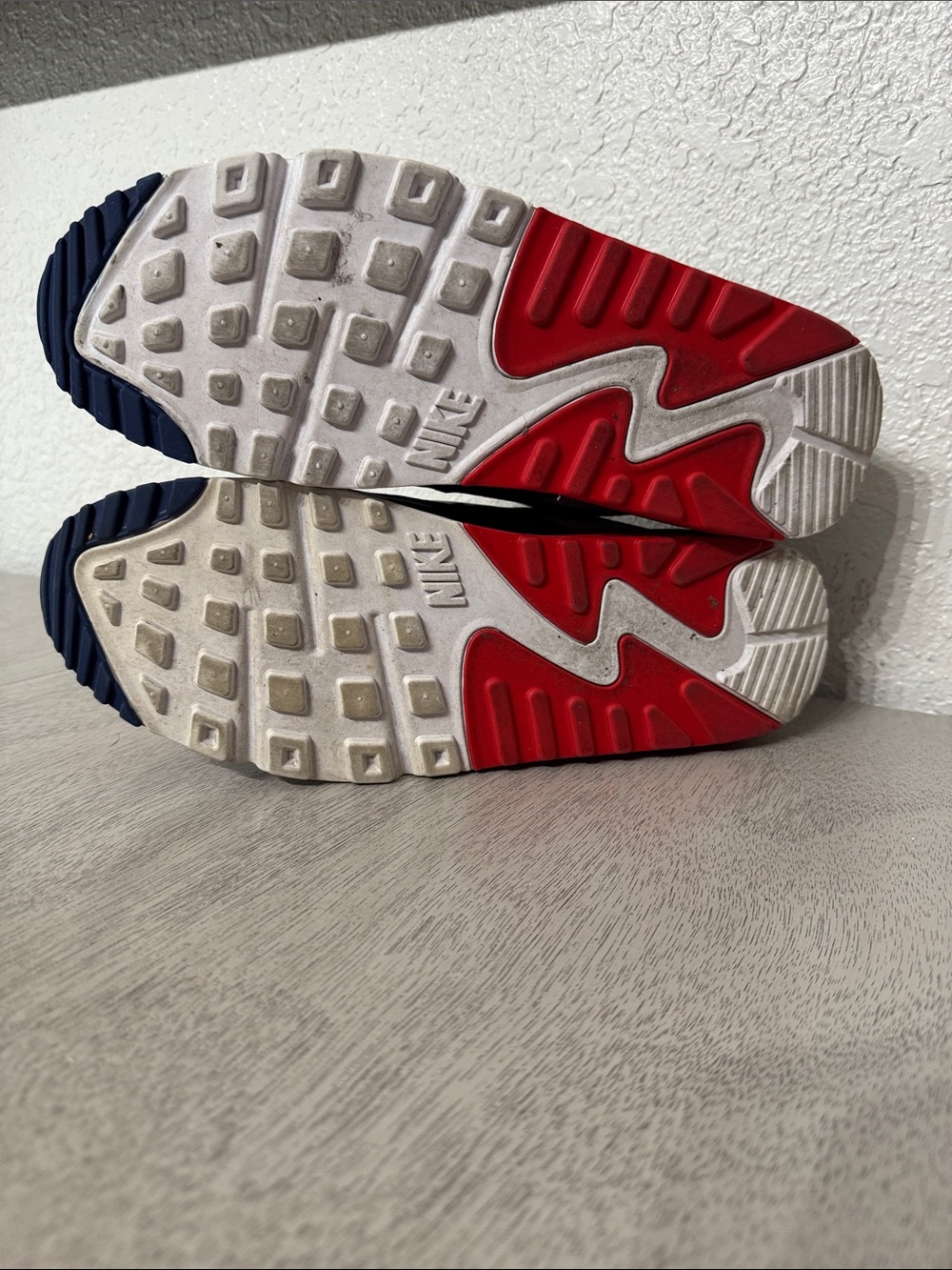 Nike Red White and Blue Men's Air Max 90s - Picture 5 of 6